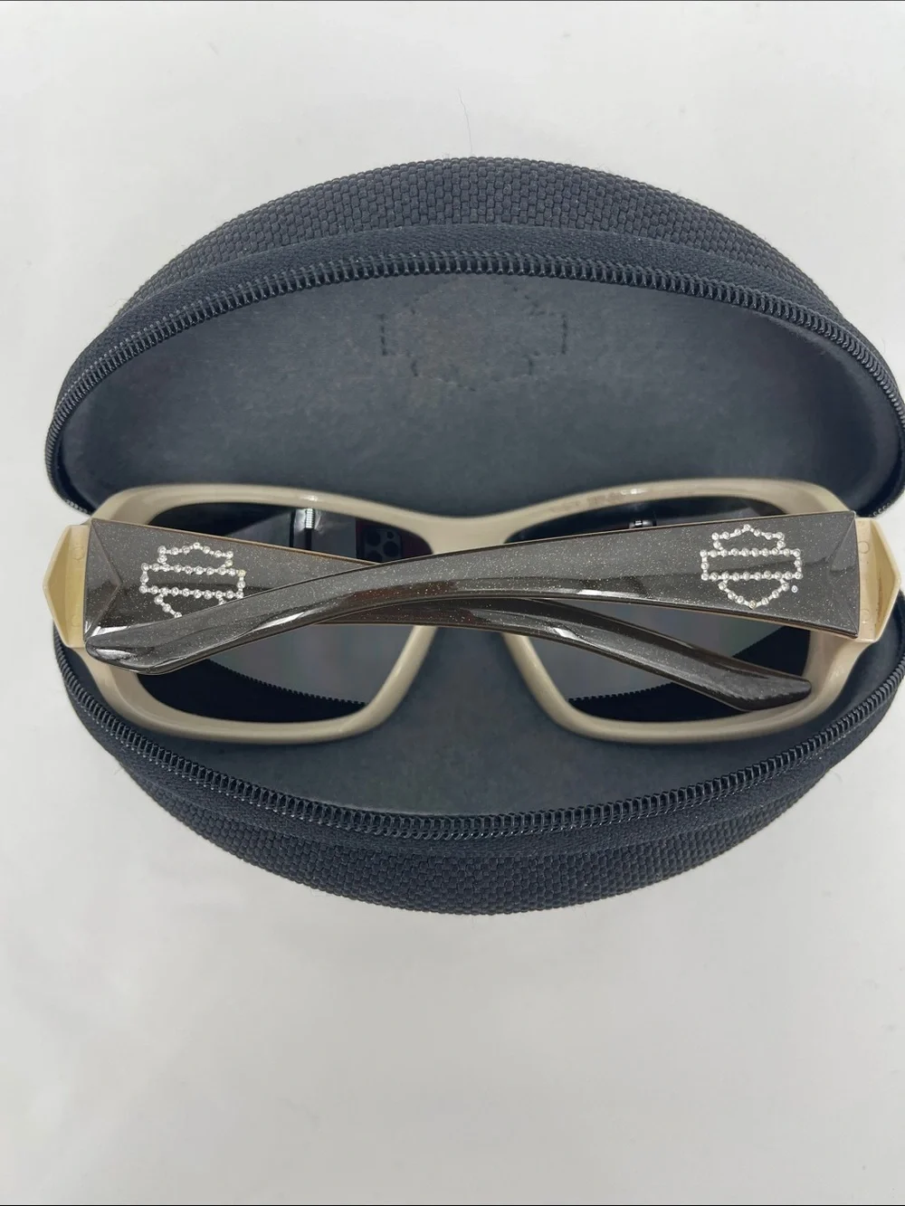 Harley-Davidson Black Sunglasses Case with Orange Logo PLUS SUNGLASSES WILEY X